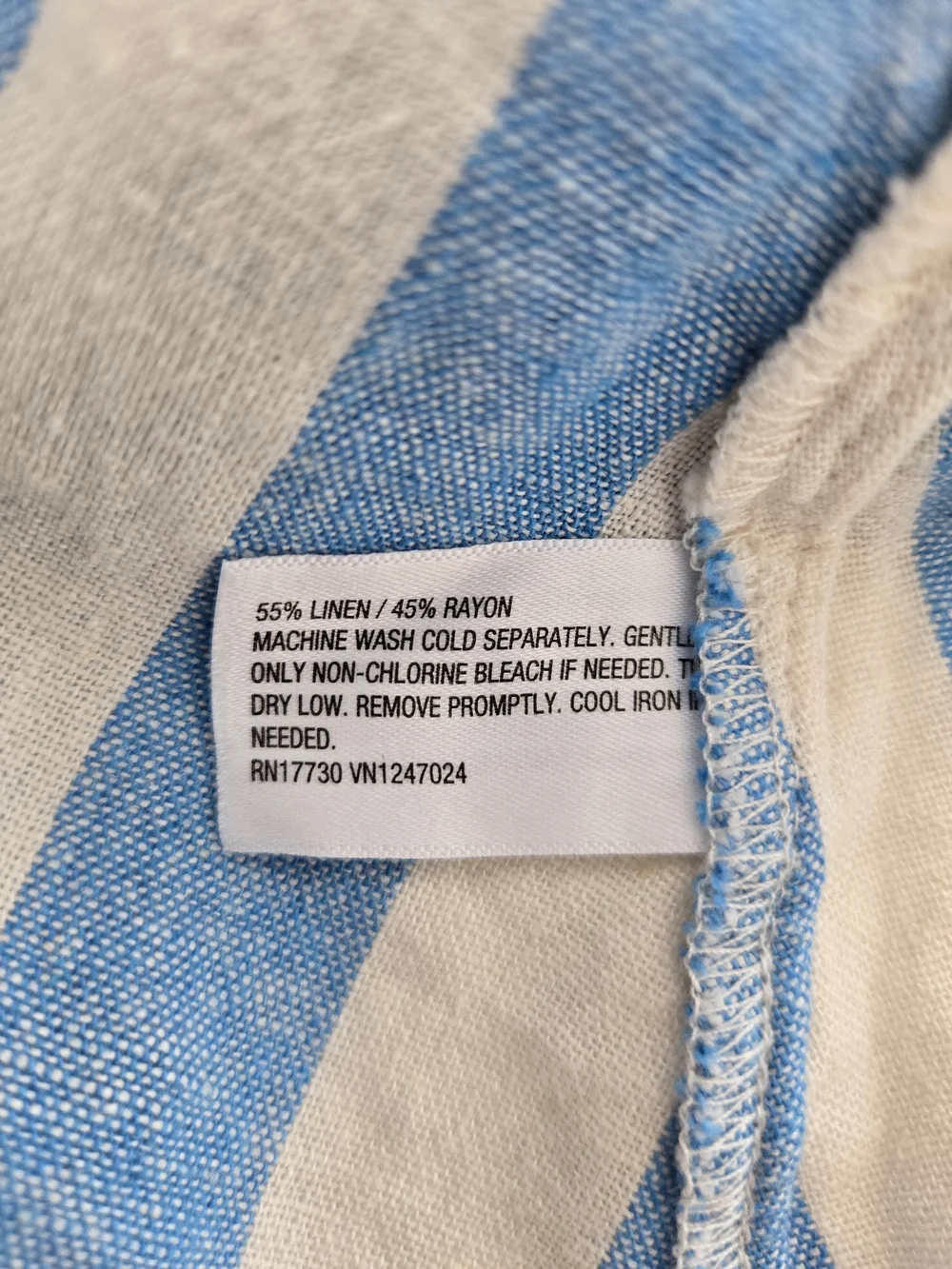 a new day Blue and White Striped Midi Skirt S and Top M Set New